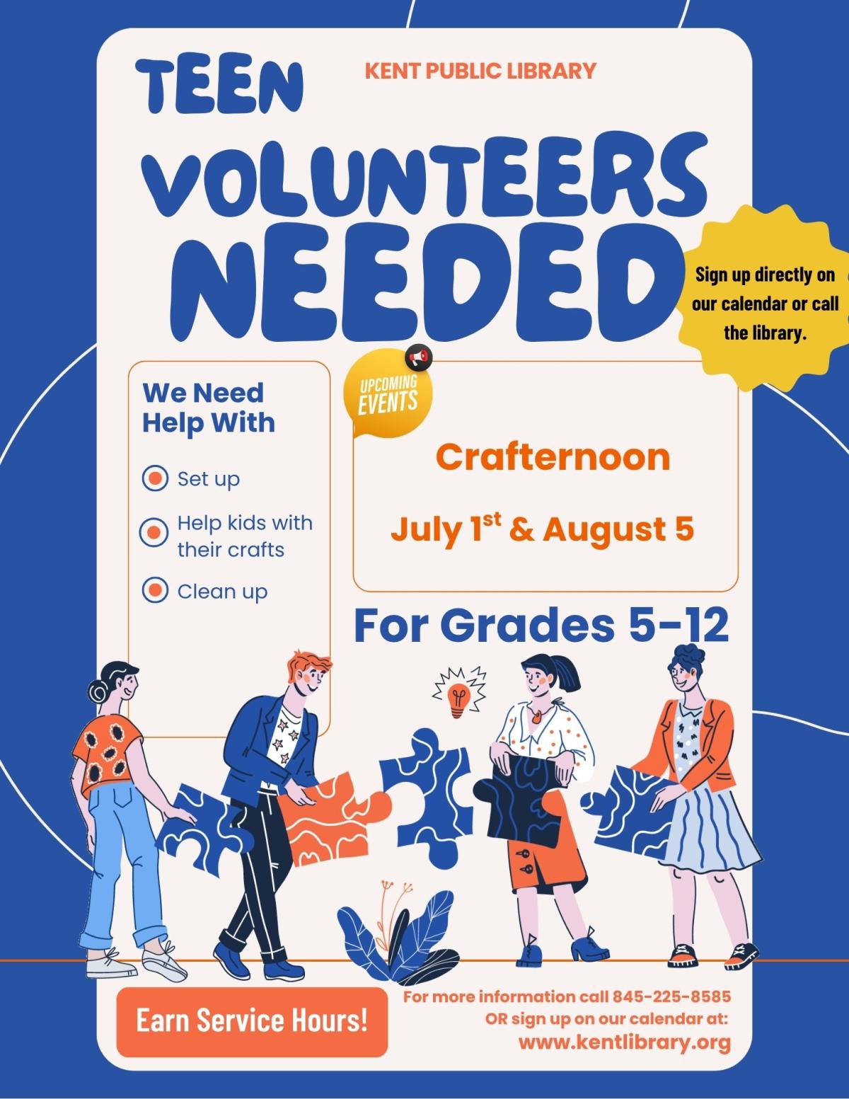 crafternoon volunteers